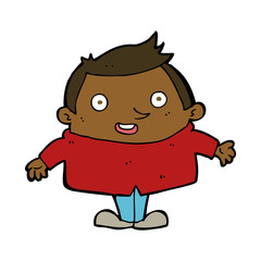 Obraz premium cartoon happy man