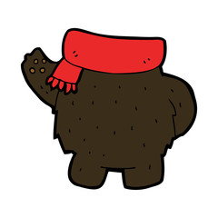 Obraz premium cartoon black bear body (mix and match or add own photos)