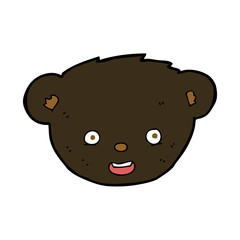 cartoon black bear face