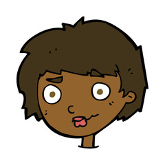 cartoon confused woman