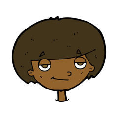 cartoon smug looking boy