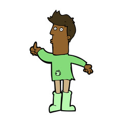 cartoon poor man