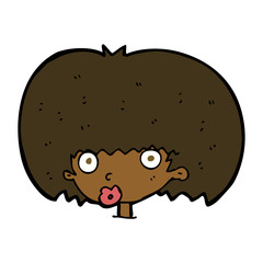 cartoon surprised woman