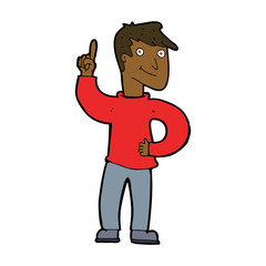 cartoon man with great idea