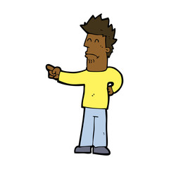 cartoon man pointing