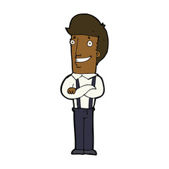 cartoon proud man