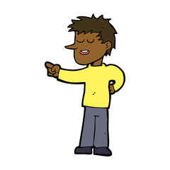 cartoon man pointing