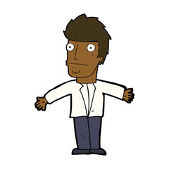 cartoon confused man