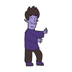 cartoon excited vampire