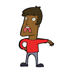 cartoon complaining man