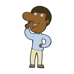 cartoon man with idea