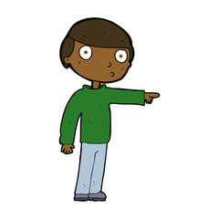 cartoon man pointing