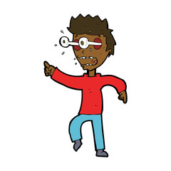 cartoon man with popping out eyes