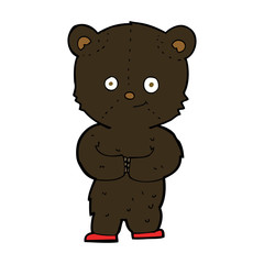 cartoon teddy black bear cub