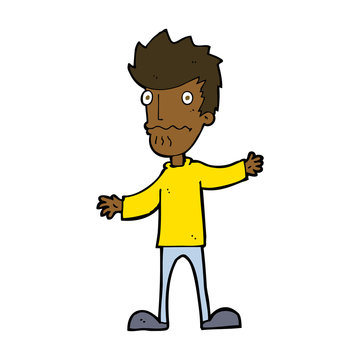 recommend clip art: cartoon nervous man