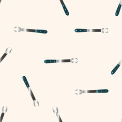 barbecue equipment clip and fork , cartoon sticker icon