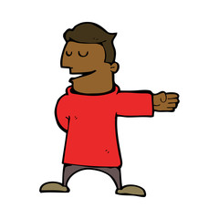 cartoon man gesturing direction