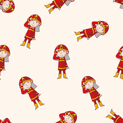 fireman , cartoon sticker icon