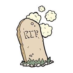 cartoon spooky grave