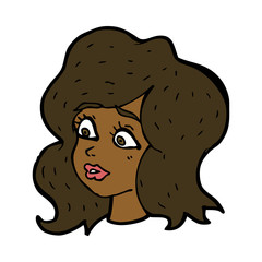 cartoon woman looking concerned