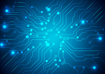 Technological vector background with a circuit board texture