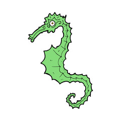 cartoon sea horse