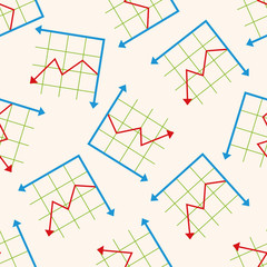 Financial charts , cartoon sticker icon