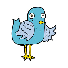 cartoon bird waving wing
