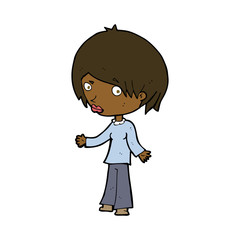 cartoon confused woman