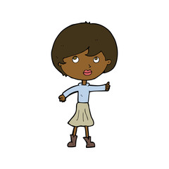 cartoon woman asking question