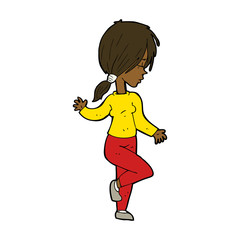 cartoon girl dancing