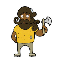 cartoon lumberjack with axe