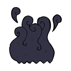 black smoke cartoon element