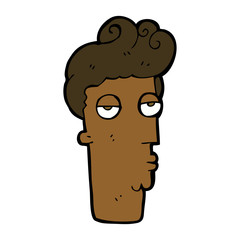 cartoon bored man's face