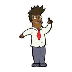 Fototapeta premium cartoon man with idea