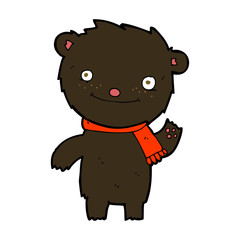 cartoon cute black bear