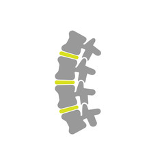 Flat Icon of Spine Isolated on White Background