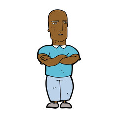 cartoon annoyed bald man