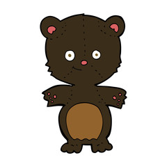 cartoon happy black bear
