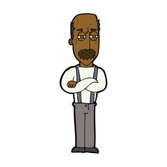 cartoon annoyed old man