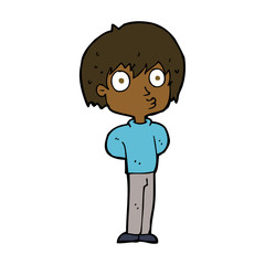 cartoon impressed boy