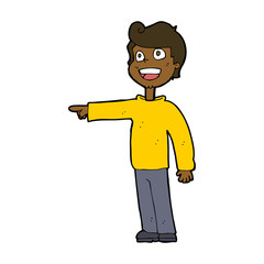 cartoon man pointing and laughing