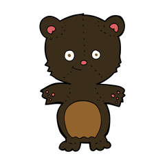 Obraz na płótnie Canvas cartoon black bear cub