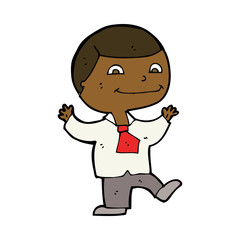 cartoon happy boy