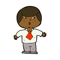 cartoon shocked boy