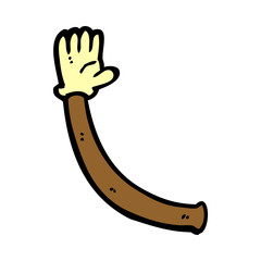 cartoon arm with rubber glove