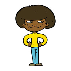 cartoon boy with hands on hips