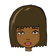 cartoon female face