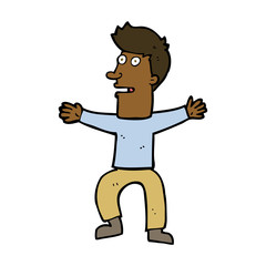 cartoon startled man