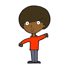 cartoon shocked boy